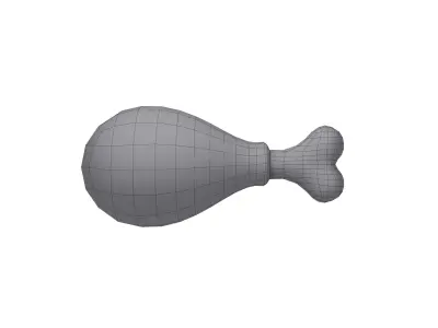 Chicken Leg Cartoon 3D model