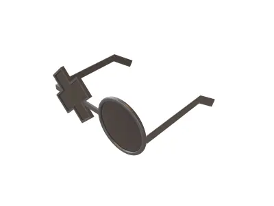 Cross And Circle Glasses v1 002 Low-poly 3D model