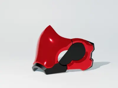 Red Hood Mask Helmet Cosplay STL 3D Print file halfmask 3D print model
