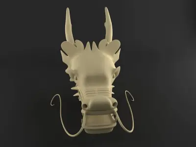 Dragon head Low-poly 3D model