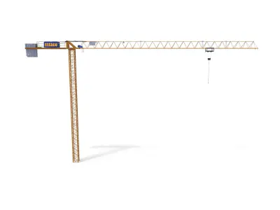 Low Poly Tower Crane 3D model