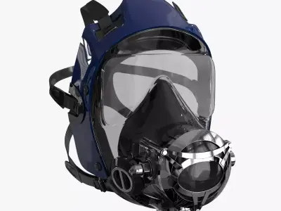 Scuba Diving Mask Low-poly 3D model