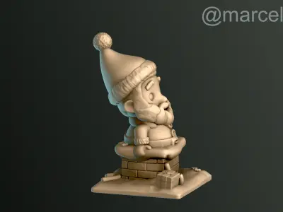Santa Claus Trapped UP Free 3D print model