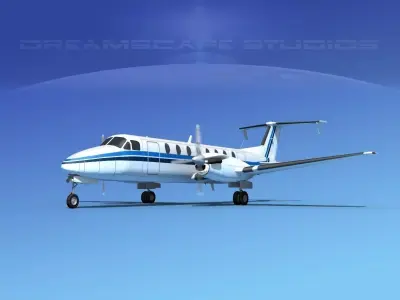 Beechcraft B1900C V04 3D model