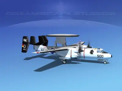 Grumman E-2C Hawkeye V04 3D model