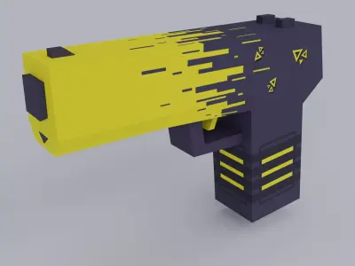 Desert Eagle Skin - rays 6 colors Free low-poly 3D model