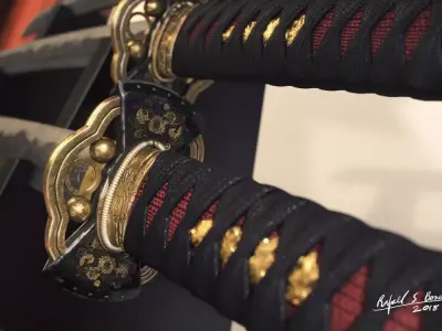 Complete Samurai Weapon Set 3D model