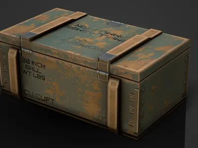 Ammo Crate 01 Low Poly Mobile Ready Low-poly 3D model