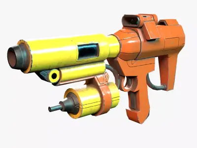 Paintball Gun Low-poly 3D model