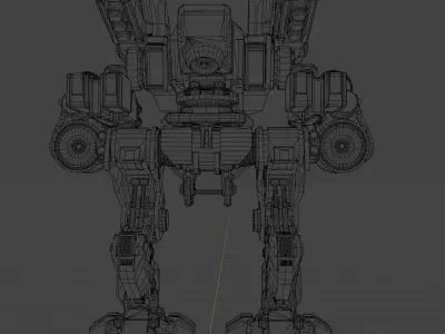Battle Mech Low-poly 3D model
