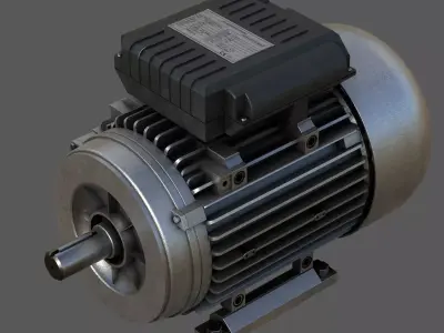 Single Phase Electric Motor 3D model