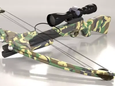 A modern style crossbow with scope 3D model