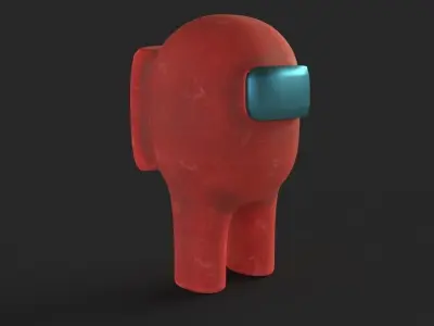 Rigged among us character Free low-poly 3D model