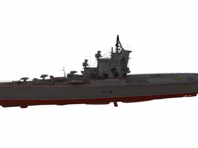 Moskva-missile cruiser Low-poly 3D model