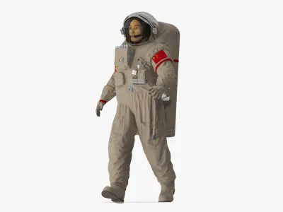 Astronaut Wearing Feitian Space Suit Rigged 3D model