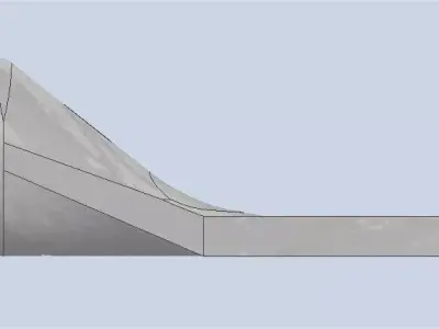 Copper tubular terminal 35mm 3D model