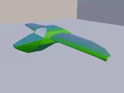 3D Plane toy Low-poly 3D model