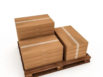 3D Warehouse Box Model 5 Low-poly 3D model