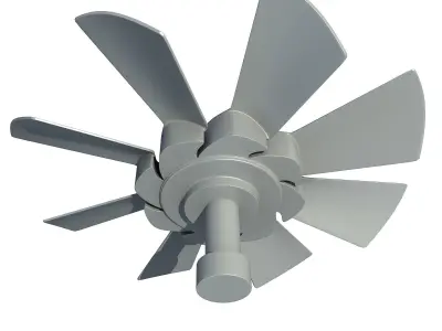 Model of Engine Cooling Fan 3D model