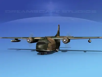 Fairchild C-123B Provider USAF Vietnam 3D model