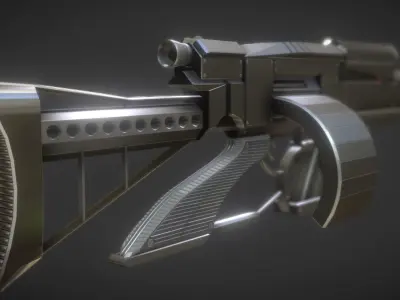 Futuristic Weapon Concept High-Poly 3D model
