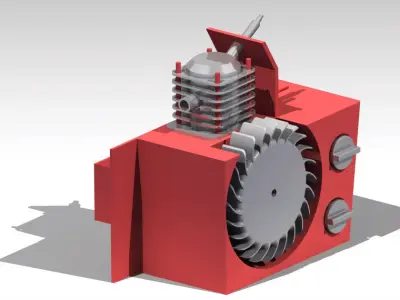 chainsaw machine Free 3D model