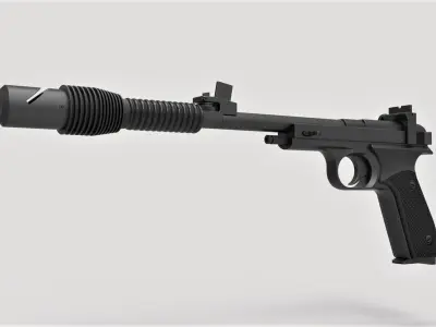 Princess Leia Blaster pistol Defender from Star Wars A New Hope 3D model