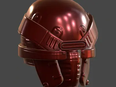 Helmet plastic mask protection  Low-poly 3D model Low-poly 3D model 3