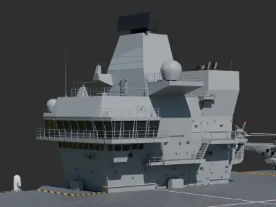 Queen Elizabeth Class Aircraft Carrier 3D model