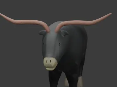 Bull 3D Model Low-poly 3D model
