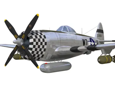 Republic P47D Thunderbolt 3D model