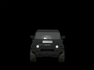 Hummer jeep Low-poly 3D model