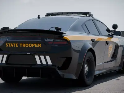 Dodge Charger Highway Patrol Car 3D model