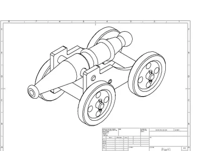 Mini Cannon 3D Model 3D model
