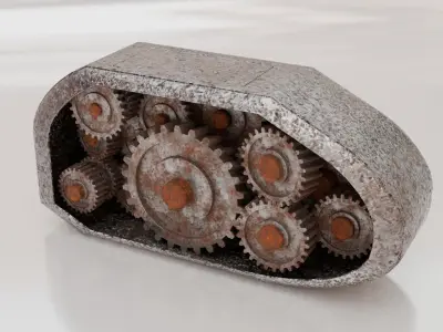 gear box Low-poly 3D model