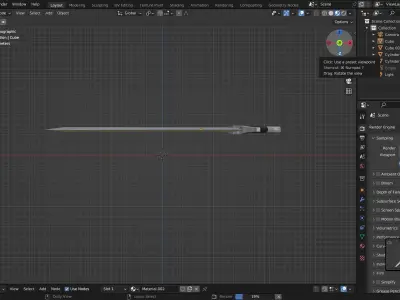 knight sword Free low-poly 3D model