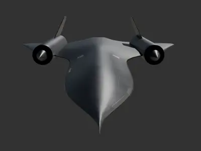 SR-72 BLACKBIRD STEALTH COMBAT AIRCRAFT Low-poly 3D model