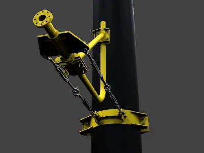 Riser clamp at mudslide Free 3D model