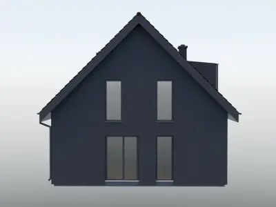 four private houses 3D model