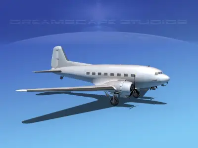 Douglas C-47 Dakota JADF 3D model