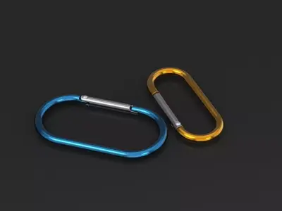 Carabiner 1 model as prop for 3D rendering 3D model