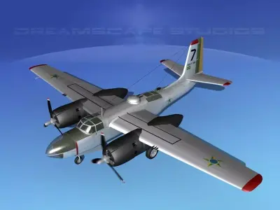 Douglas A-26C Invader Brazil 3D model