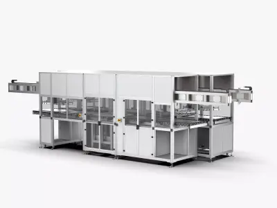 Automatic Panel Temporary Storage Conveyor Line 3D model