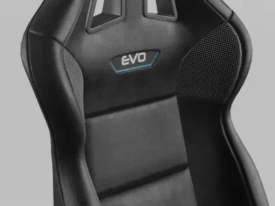 Racing Seat Sparco EVO QRT leather 3D model