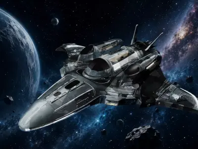 The spaceship 3D model
