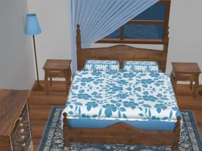3D Bedroom Free 3D print model