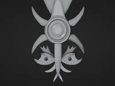 Toxic Sword Low-poly 3D model