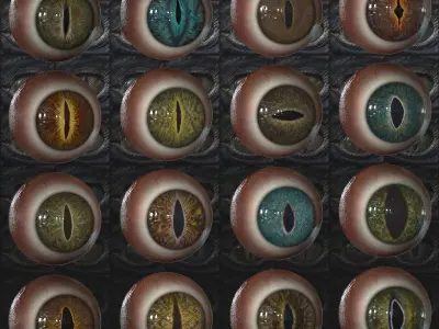 Creature Eyes Vol 08 - PBR Low-poly 3D model