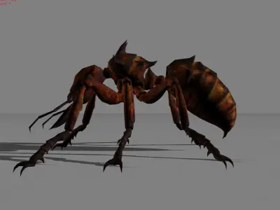Fire Ant Animal Low-poly 3D model