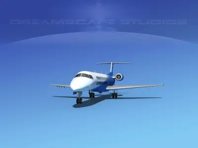 Embraer ERJ-145 California Air Charter 3D model